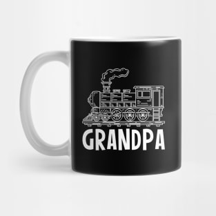 Funny Railroad Grandpa Gift For Train Driver Mug